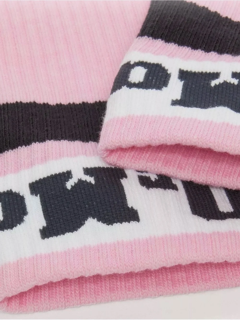 Dr. Martens Pink, White & Black Organic Cotton Striped Socks - 3 Pack S/M